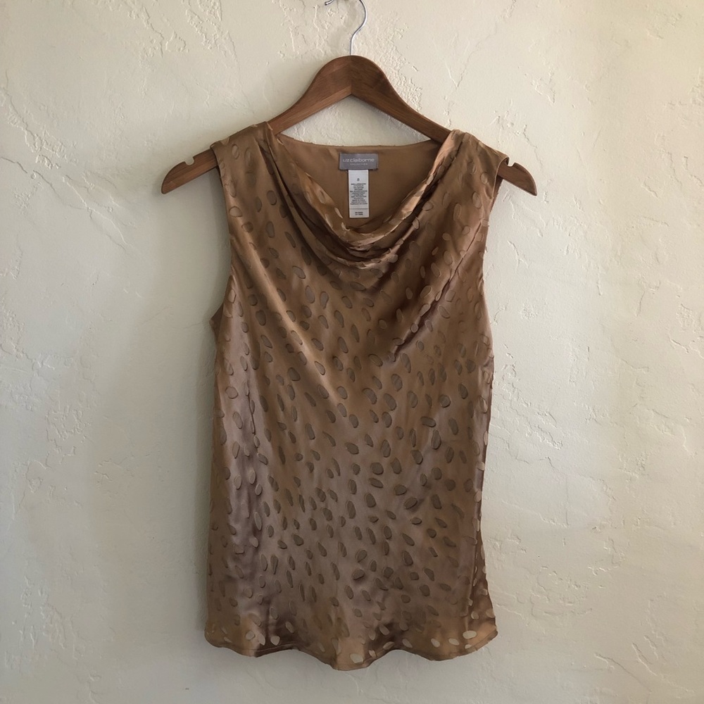 Liz Clairborne Vintage Silk gold top